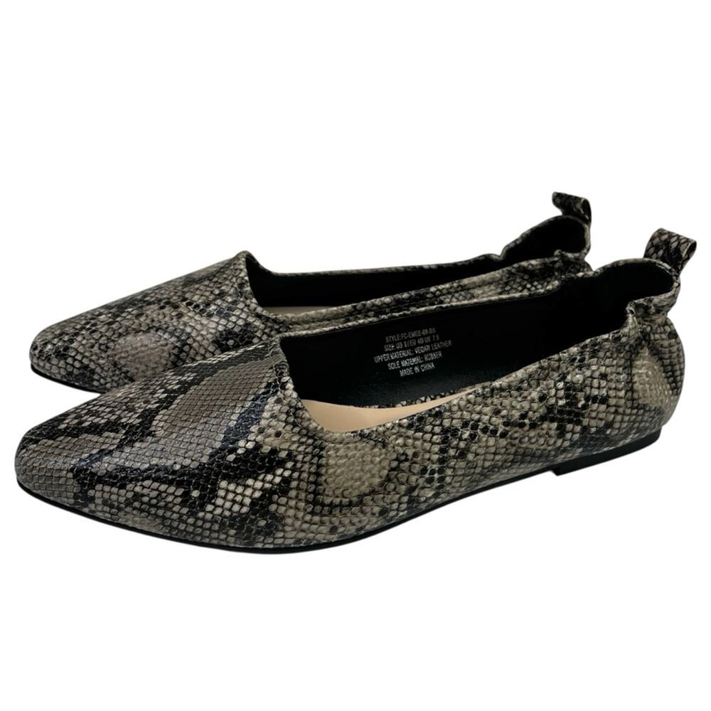 French Connection Emee Animal Print Slip On flats soft truffle - 9